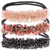 minkissy 3pcs Meatball Hair Iron Rhinestone Bun Maker Small Elastic Hair Bands Women Hair Bun Maker Braider Hair Crimper Hair Bun Accessories Hair Curler Bun Maker for Hair Buns Crystal view 1