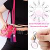 Tudomro 40 Pcs Lipstick Holder Keychain Lip Balm Sleeve Pouch with 40 Clip Portable Pocket Lip Balm Lipstick Keychain Colorful Gloss Tube Holder Gift for Women, 20 Colors view 2
