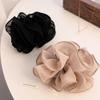1/2pcs Large Chiffon Claw Clip Hair Bow Large Size Fabric Ribbon Flower Clamps Jaw For Women Claw Clips Accessories Rose view 2