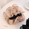 1/2pcs Large Chiffon Claw Clip Hair Bow Large Size Fabric Ribbon Flower Clamps Jaw For Women Claw Clips Accessories Rose view 3
