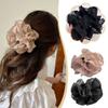 1/2pcs Large Chiffon Claw Clip Hair Bow Large Size Fabric Ribbon Flower Clamps Jaw For Women Claw Clips Accessories Rose view 4