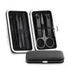 8-Piece Manicure and Pedicure Nail Clipping Set with Case- Stainless Steel (Color : Black) view 1