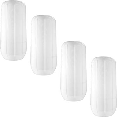 Deacocal 4 Pack Reusable Silicone Travel Accessory Elastic Sleeve for Leak Proofing For Standard and Bulk Travel Sized Toiletries(White)