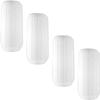 Deacocal 4 Pack Reusable Silicone Travel Accessory Elastic Sleeve for Leak Proofing For Standard and Bulk Travel Sized Toiletries(White) view 1