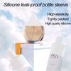 Deacocal 4 Pack Reusable Silicone Travel Accessory Elastic Sleeve for Leak Proofing For Standard and Bulk Travel Sized Toiletries(White) view 3