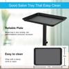 Salon Tray, Salon Rolling Tray with Adjustable Height, Salon Color Tray, Salon Tray on Wheels, Suitable for Tattoo Tray&Dentist Tray Use Black view 3