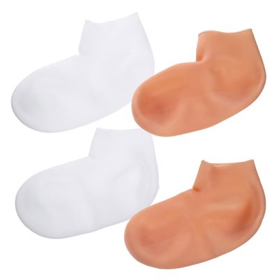 FOMIYES 2pairs Moisturizing Exfoliating Socks for Dry Cracked Feet Reusable Spa Foot Covers High Elasticity for Intensive Hydration and Soft Skin Care Skin Tone