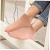 FOMIYES 2pairs Moisturizing Exfoliating Socks for Dry Cracked Feet Reusable Spa Foot Covers High Elasticity for Intensive Hydration and Soft Skin Care Skin Tone view 3