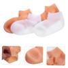 FOMIYES 2pairs Moisturizing Exfoliating Socks for Dry Cracked Feet Reusable Lotion Socks for Spa Foot Care Nude Elastic Hydrating Footwear for Women view 2