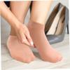FOMIYES 2pairs Moisturizing Exfoliating Socks for Dry Cracked Feet Reusable Lotion Socks for Spa Foot Care Nude Elastic Hydrating Footwear for Women view 3