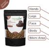 HerbLore Premium Hard Hair Body Wax Beans - Best for Painless Hair Removal, Waxing for Face, Eyebrow, Back, Chest, Bikini Areas, Legs Easily At Home - 100 Grams (Dark Chocolate) view 2