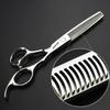 6/6.5 inch professional hair scissors hairdresser hair thinning scissors hairdressing tools barber scissors (6 inch teeth-C) view 3
