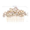 Uonlytech Bride Hair Comb Elegant Golden Headpiece Ornament for Weddings Parties Special Occasions Unique Design for Women for Friends view 2
