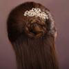 Uonlytech Bride Hair Comb Elegant Golden Headpiece Ornament for Weddings Parties Special Occasions Unique Design for Women for Friends view 3