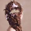 Uonlytech Bride Hair Comb Elegant Golden Headpiece Ornament for Weddings Parties Special Occasions Unique Design for Women for Friends view 4