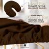 LONDON LINENS Soft Microfiber 3-Piece Massage Table Sheets - Super Lightweight, Stain and Wrinkle Resistant - Includes Table Cover, Fitted Sheet, and Face Rest Cover (Mocha) view 4