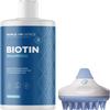 Biotin Shampoo with Scalp Scrubber Set - Hair Shampoo Brush and Silicone Scalp Exfoliator with Volumizing Shampoo Set made with Rosemary Essential Oil and Biotin for Thinning Hair 16 oz view 1