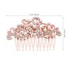 Uonlytech Rose Gold Wedding Hair Comb Pearl and Rhinestone Details Elegant Bridal Headdress for Special Occasions and Parties Chic Hair Ornament for Women view 2