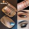 Glitter&Shimmer Eyeshadow Palette,6 Colors Gold Eyeshadow Highly Pigmented Long Lasting Waterproof Sweatproof Professional Nude Eyeshadow Palette Make Up Palettes for Women Warm Natural Neutral Smokey Eye Eyeshadow Palette Makeup Set view 3