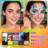 Face Painting Kit Non-Toxic Body Paint Washable 15 Colors Face Paint Makeup Palette for Adults with 12 Paint Brushes & Stencils for Halloween Party Cosplay Makeup view 4