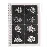 97pcs Glitter Stencils, 10 Sheets Temporary Airbrush Templates Set, Boys and Man Reusable Kit for Kids Adults Girls Women Body Art Painting Stickers view 3