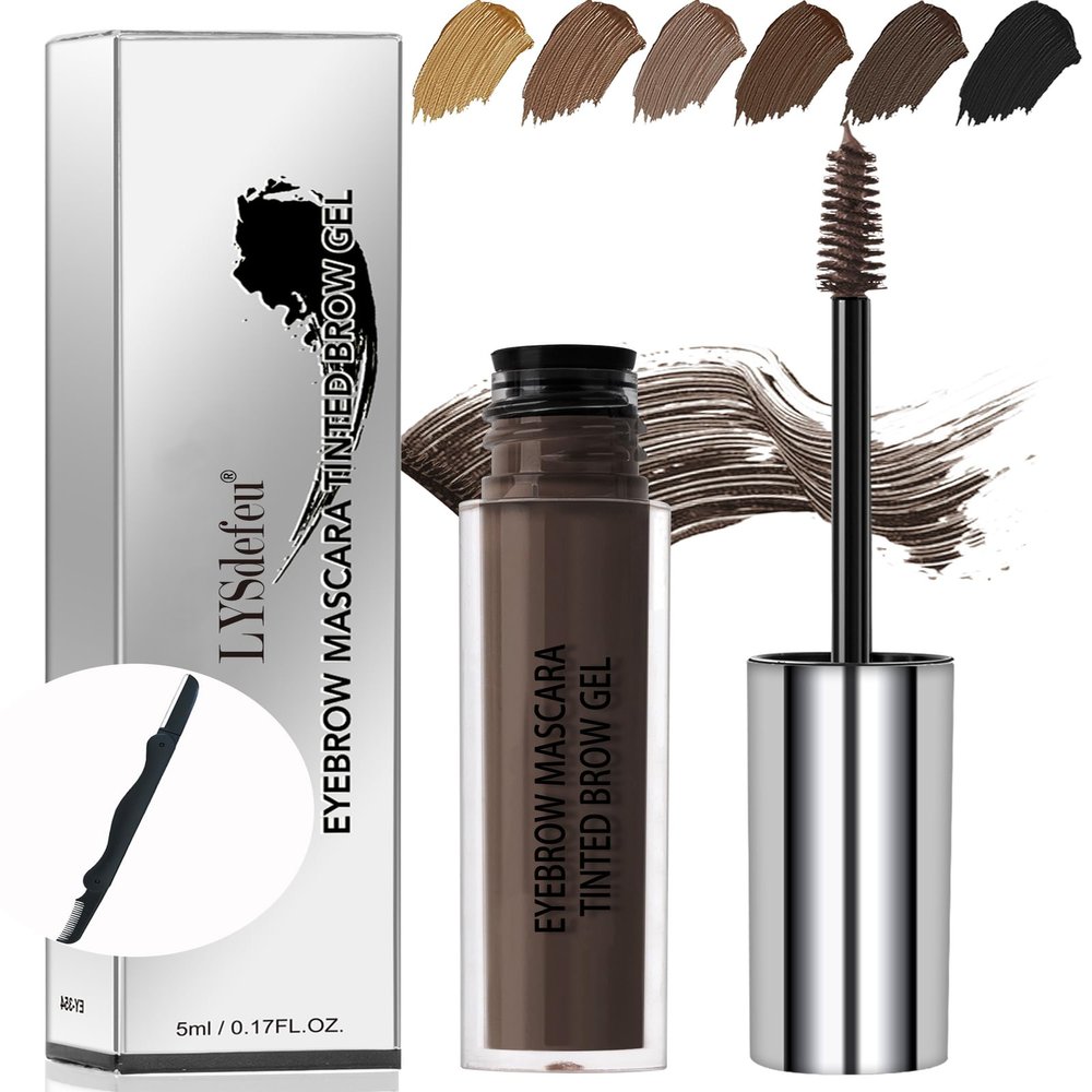 Waterproof Tinted Brow Gel-Long Lasting Smudge-Proof Eyebrow Makeup,Eyebrow Mascara Tinted Brow Glue,Eye Brow Filler,Volumizing Enhance Brow Mascara,Christmas Makeup Gift for Women-05 Taupe