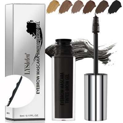 Waterproof Tinted Eyebrow Gel-Long Lasting Smudge-Proof Eyebrow Mascara Tinted Brow Glue,Eye Brow Filler,Volumizing Enhance Brow Mascara With Brow Razor,Christmas Eye Makeup Gift for Women-06 Ebony