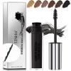 Waterproof Tinted Eyebrow Gel-Long Lasting Smudge-Proof Eyebrow Mascara Tinted Brow Glue,Eye Brow Filler,Volumizing Enhance Brow Mascara With Brow Razor,Christmas Eye Makeup Gift for Women-06 Ebony view 1