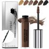 Waterproof Tinted Brow Gel-Long Lasting SmudgeProof Liquid Eyebrow Makeup,Eyebrow Mascara Tinted Brow Glue,Brow Filler Tint,Volumizing Enhance Brow Mascara,With Brow Razor Brush for Women-04Dark Brown view 1