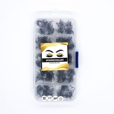 8D Lashes, 1000 Premade Volume Fans. Eyelash Extensions. Handmade! (8D - 007 - D Curl, 20mm)