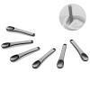 Tekson 6 Pieces Metal Cosmetic Skincare Spatula, Mini Mask facial Reusable Scoop, Makeup Beauty Spoons for Cream, Lotions, Moisturizers(Black) view 1