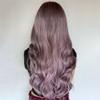 Vsadsau Long Wavy Ombre Brown Purple Synthetic Wigs For Women Heat Resistant Natural Middle Part Cosplay Party Hair Wigs Wig-LC2061-1 view 4