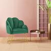 BarberPub Living Room Chair, Manicure Chair for Technician, Makeup Beauty Vanity Armchair, Nail Salon Equipment for Manicurist 3510 (Dark Green) view 2