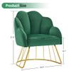 BarberPub Living Room Chair, Manicure Chair for Technician, Makeup Beauty Vanity Armchair, Nail Salon Equipment for Manicurist 3510 (Dark Green) view 3