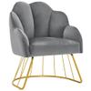 BarberPub Living Room Chair, Manicure Chair for Technician, Makeup Beauty Vanity Armchair, Nail Salon Equipment for Manicurist 3510 (Grey) view 1