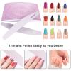 Nail Files (25 Pcs), 100/180 Grit Nail File Emery Board Bulk for Acrylic Nails and Natural Nails, Limas para Unas Acrilicas Profesional Pack Filers for Gel Nail Double Sided Manicure Curved Gray view 4