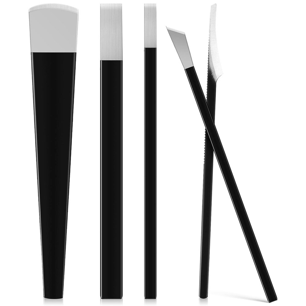 Lurrose 5-piece Pedicure Knife Set Professional Stainless Steel Foot Care Tools for Removal Dead Skin Pusher
