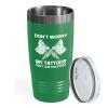 Flairy Land Tattoo Artist Green Tumbler 20oz - don't like you either - Tattoo Gifts Tipping Skin Deep Ink Tattoo Lover Tattooing Tattooist view 1