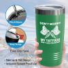 Flairy Land Tattoo Artist Green Tumbler 20oz - don't like you either - Tattoo Gifts Tipping Skin Deep Ink Tattoo Lover Tattooing Tattooist view 4