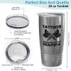 Flairy Land Tattoo Artist Silver Tumbler 20oz - ugly people beautiful - Tattoo Gifts Tipping Skin Deep Ink Tattoo Lover Tattooing Tattooist view 3