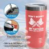Flairy Land Tattoo Artist Coral Tumbler 20oz - don't like you either - Tattoo Gifts Tipping Skin Deep Ink Tattoo Lover Tattooing Tattooist view 4