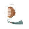 KALLORY Natural Wooden Lotus Carved Comb Sandal Hair Brush for Women Lightweight Ergonomic Design for Daily Use for Home Salon Styling Massage Scalp for Relaxation view 3