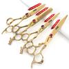 5.5/6 /7 Inch Purple Dragon Knight Professional Japanese Hair Scissors Barber Scissors Set (6+7 inch 4pc) view 3