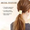 2PCS Womens Ponytail Holder Metal Circle Hair Cuff Elastic Hair Tie for Women Girls Hair Accessories (Gold + Silver) view 3
