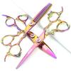 5.5/6 /7 Inch Purple Dragon Knight Professional Japanese Hair Scissors Barber Scissors Set (6 inch 3pc) view 1