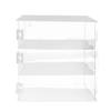 3 Layers 11''W x 4.7''D x 14''H Acrylic Countertop Display Show Case for Action Figures | Organize Cosmetics and Beauty Supplies on a Vanity view 1