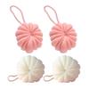 KALLORY 4pcs Bath Loofah Soft Exfoliating Body Scrubber Balls for Relaxing Showers Easy to Use Gentle Skin Includes and Shower Poufs view 1