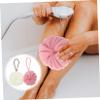 KALLORY 4pcs Bath Loofah Soft Exfoliating Body Scrubber Balls for Relaxing Showers Easy to Use Gentle Skin Includes and Shower Poufs view 3