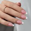 BTArtboxnails French Gel Nail Tips - French Tip Press on Nails Pink Short Coffin XCOATTIPS for Nail Extensions view 2