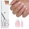 BTArtboxnails French Gel Nail Tips - French Tip Press on Nails Pink Short Almond XCOATTIPS for Nail Extensions view 1